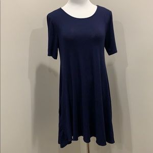 Navy short sleeve dress